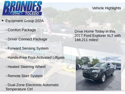 Shadow Black 2017 Ford Explorer XLT