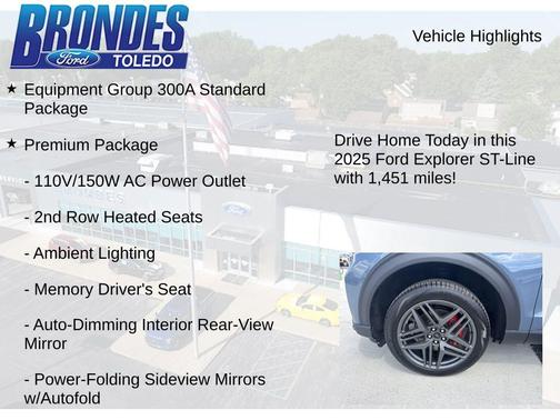 Vapor Blue 2025 Ford Explorer ST-Line