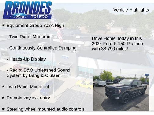Agate Black Metallic 2024 Ford F-150 Platinum