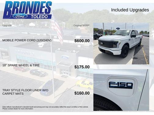 Oxford White 2025 Ford F-150 Lightning XLT