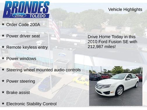White Suede 2010 Ford Fusion SE