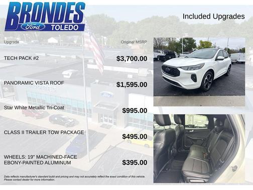Star White Metallic Tri-Coat 2024 Ford Escape ST-Line Select
