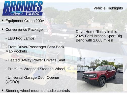 Ruby Red Metallic 2025 Ford Bronco Sport Big Bend