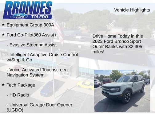 Cactus Gray 2023 Ford Bronco Sport Outer Banks