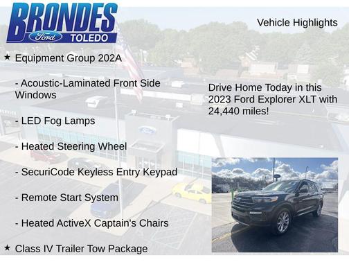 Agate Black Metallic 2023 Ford Explorer XLT