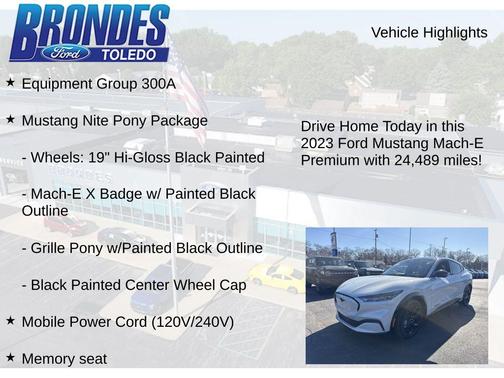 Space White Metallic 2023 Ford Mustang Mach-E Premium