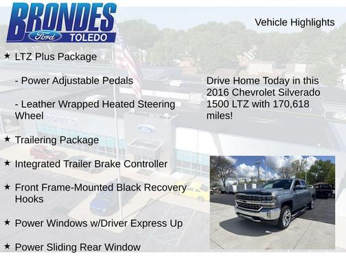 Slate Gray Metallic 2016 Chevrolet Silverado 1500 LTZ