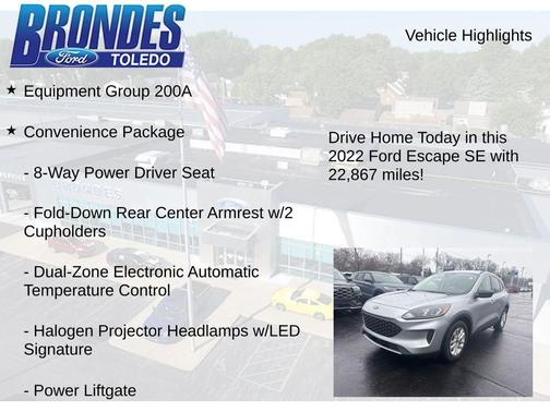 Iconic Silver Metallic 2022 Ford Escape SE