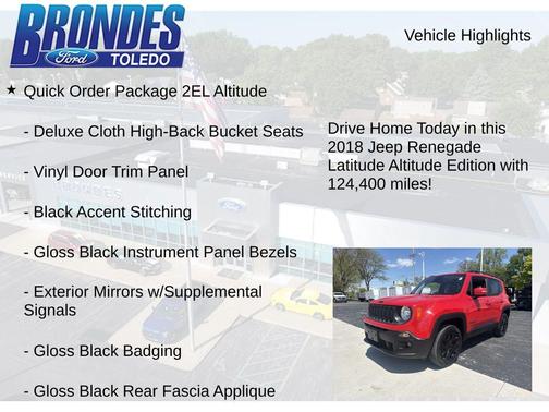 Colorado Red 2018 Jeep Renegade Altitude
