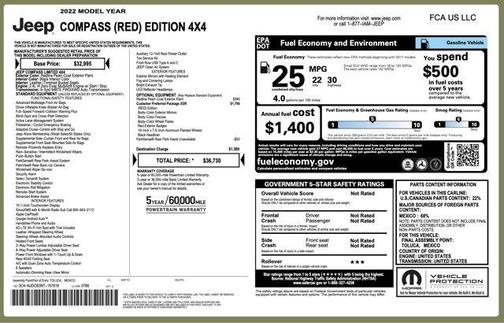 2022 Jeep Compass (RED) Edition 4x4