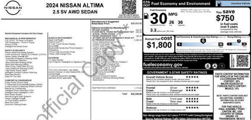 2024 Nissan Altima 2.5 SV