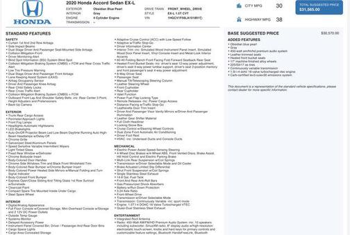 2020 Honda Accord EX-L 1.5T