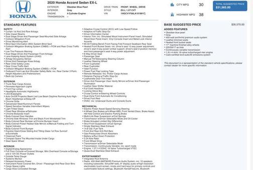 2020 Honda Accord EX-L 1.5T