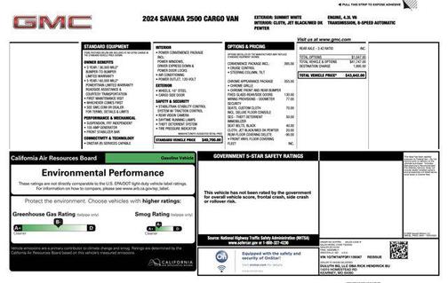 2024 GMC Savana 2500 Work Van