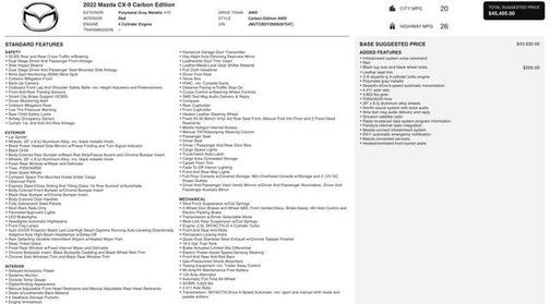 2022 Mazda CX-9 Carbon Edition