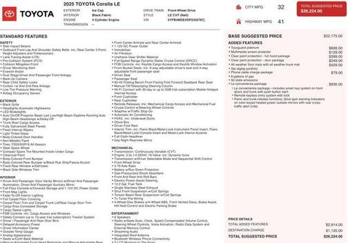 2025 Toyota Corolla LE