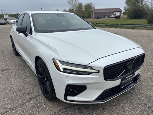 Crystal White Metallic 2024 Volvo S60 B5 Plus Black Edition
