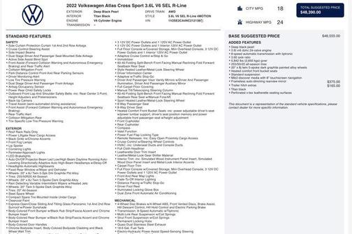 2022 Volkswagen Atlas Cross Sport 3.6L V6 SEL R-Line