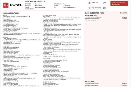 2022 Toyota Corolla LE