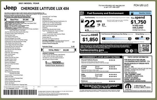 2021 Jeep Cherokee Latitude Lux