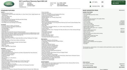 2017 Land Rover Discovery Sport HSE LUX