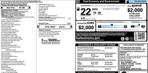 Ceramic Gray Clearcoat 2023 Chrysler Pacifica Touring L