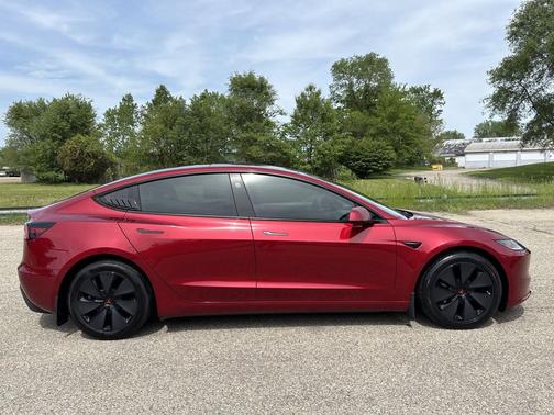 Ultra Red 2025 Tesla Model 3 Long Range