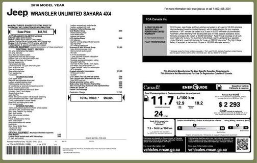 2018 Jeep Wrangler Unlimited Sahara
