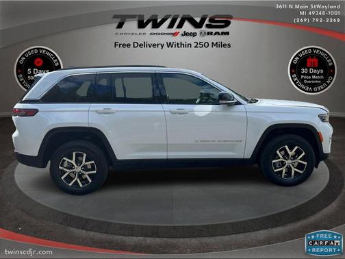 Bright White Clearcoat 2025 Jeep Grand Cherokee Limited