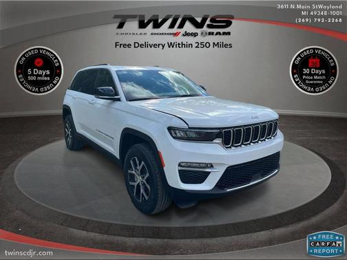 Bright White Clearcoat 2025 Jeep Grand Cherokee Limited