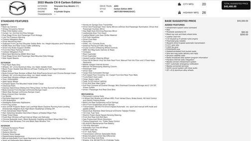 2022 Mazda CX-9 Carbon Edition