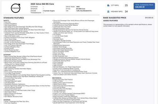 2025 Volvo S60 B5 Core