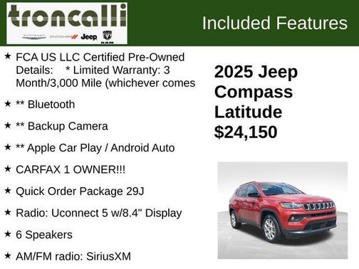 Red 2025 Jeep Compass Latitude