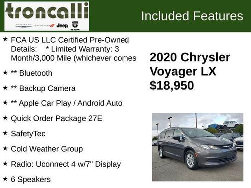 2020 Chrysler Voyager LX