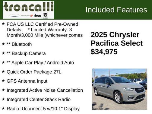 2025 Chrysler Pacifica Select