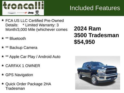 Diamond Black 2024 RAM 3500 Tradesman