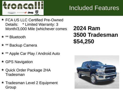 Diamond Black 2024 RAM 3500 Tradesman