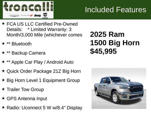 2025 RAM 1500 Big Horn/Lone Star