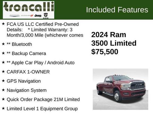 Red 2024 RAM 3500 Limited