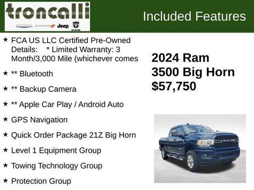 Patriot Blue Pearlcoat 2024 RAM 3500 Big Horn