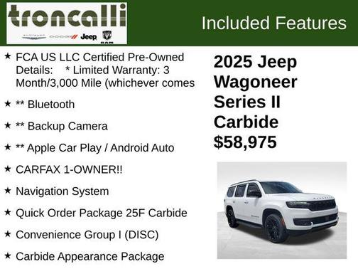 Bright White Clearcoat 2025 Jeep Wagoneer Series II