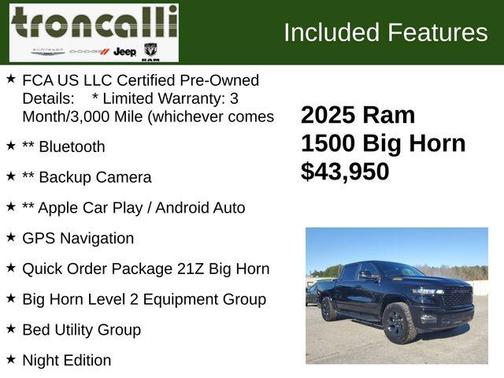2025 RAM 1500 Big Horn/Lone Star