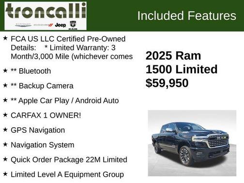Diamond Black 2025 RAM 1500 Limited
