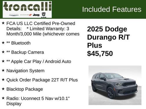 Gray 2025 Dodge Durango R/T