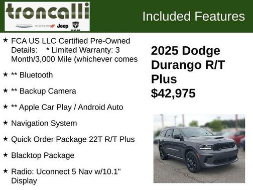 Gray 2025 Dodge Durango R/T