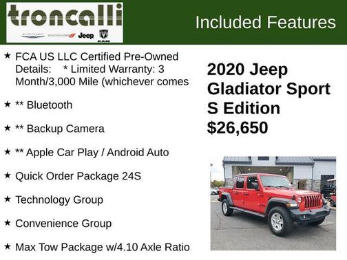 2020 Jeep Gladiator Sport