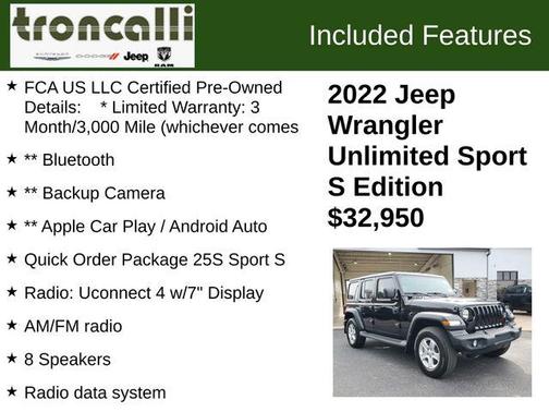 2022 Jeep Wrangler Unlimited Sport