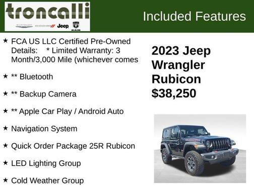 Black Clearcoat 2023 Jeep Wrangler Rubicon
