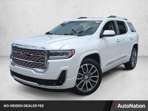 White Frost Tricoat 2021 GMC Acadia Denali
