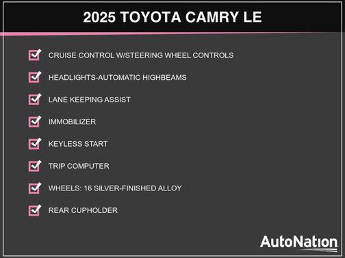 Ice Cap 2025 Toyota Camry LE